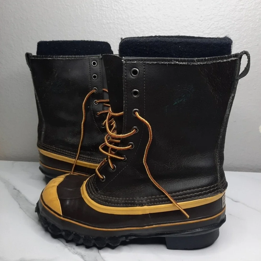 LACROSSE BROWN WATERPROOF INSULATED Steel Shank Boots SZ 6 Made in USA HUNTING
